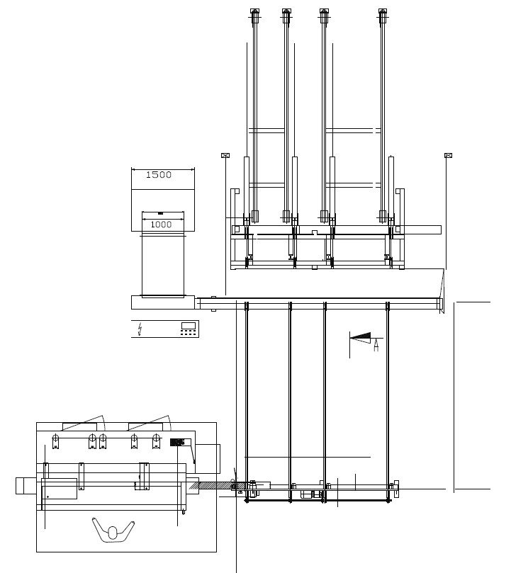 Vierseitenhobelmaschine Weinig Typ Hydromat 2000 mit Mechanisierung