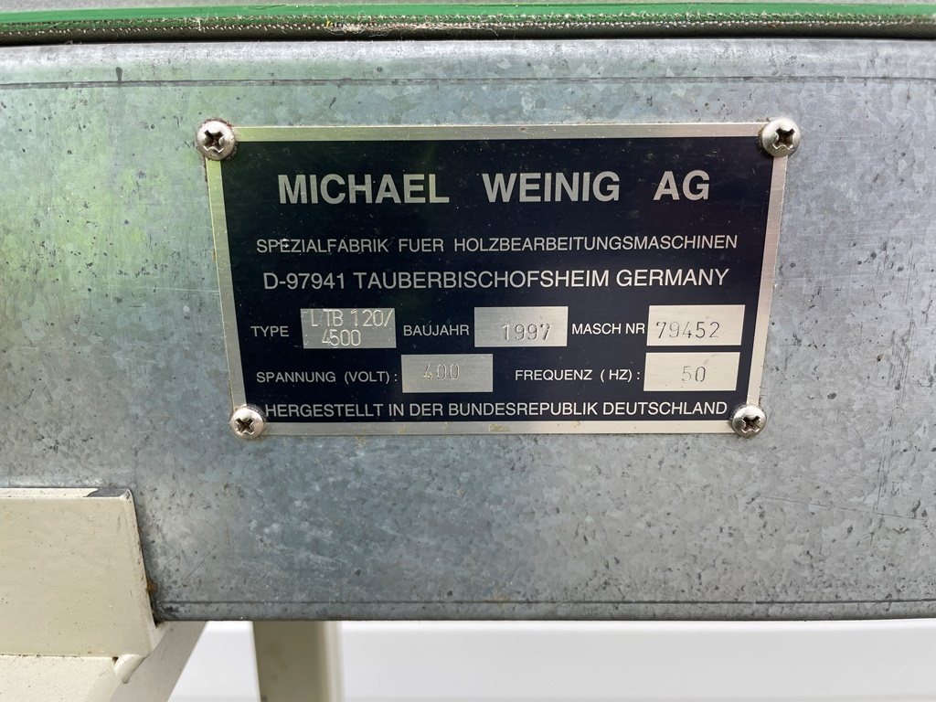 Förderband Weinig LTB 120/4500